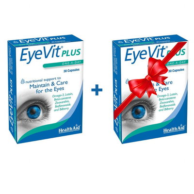 Kapsula EyeVit Plus 1+1 FALAS nga HealthAid, 60 copë