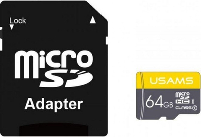 Kartë memorie Usams US ZB119, 64GB, Class 10, me adaptues