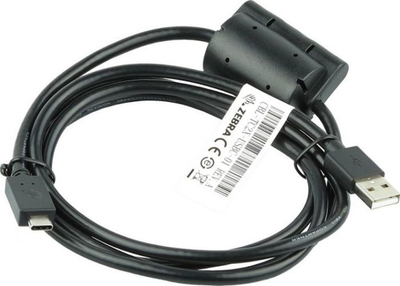 Kabllo USB Zebra CBL-TC2X-USBC-01, USB A në USB C, i zi