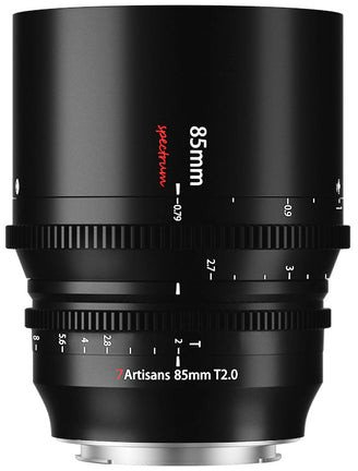 Objektiv kinematik 7Artisans Spectrum 85mm T2.0, Sony E-Mount, fokus manual, i zi