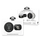 Set aksesorësh Karl Lagerfeld Këllëf silikoni AirPods Pro me power bank 2000mAh, i zi