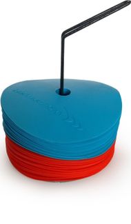 Shenja fushe YakimaSport Flat, set 24 copë, gome, blu kuqe