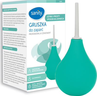 Klizmë Sanity Enema Bulb me kanulë nr. 9, 224 ml, blu