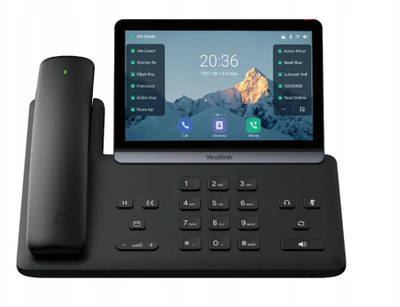 Telefoni IP Yealink SIP-T88W Pro, rrjet me kabllo, për punë zyre, i zi