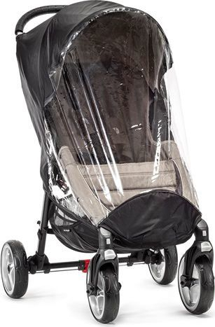 Baby Jogger City Mini 4-Wheel штит за дожд и ветер, Black/Clear