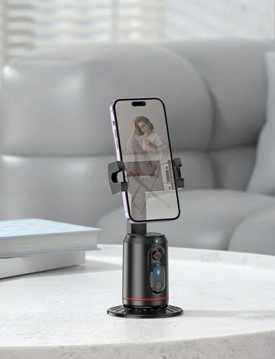 Mbajtëse telefoni Hoco K23, rrotullim 360°, ndjekje automatike të fytyrës, e zezë