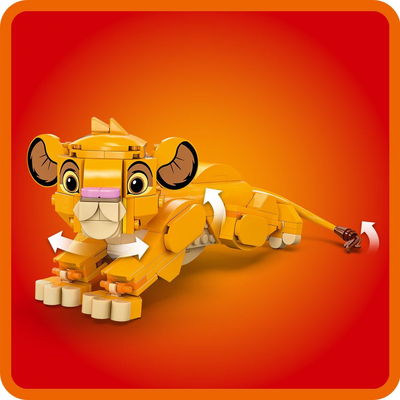 Set LEGO Disney The Lion King Simba Lion Cub 43243, figurë për ndërtim, 6+, shumëngjyrësh