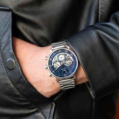 Orë për meshkuj Tommy Hilfiger Legend 1710569, e argjendtë