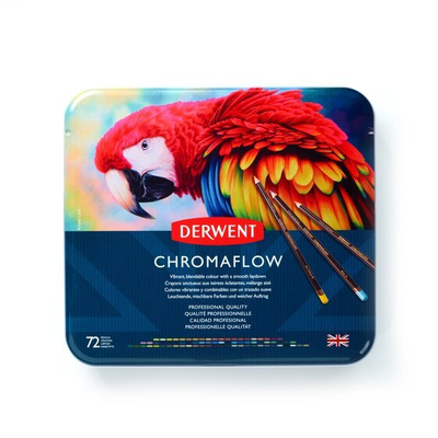 Set lapsash me ngjyra Derwent Chromaflow, 72 copë, pigment i fortë, shumëngjyrësh