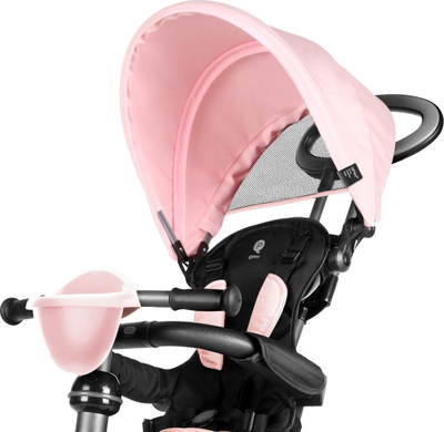 Tricikel për kalamaj Qplay Cosy, 4 në 1, me çadër UV, rozë