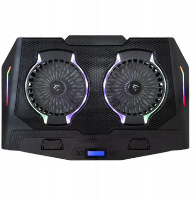 Bazë ftohëse laptopi White Shark Ice Shadow, deri 17.3", RGB, e zezë