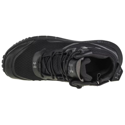 Çizme taktike Under Armour UA Micro G Valsetz Zip Mid, me shkumë Micro G, me taban që s’rrëshqet, ngjyrë e zezë
