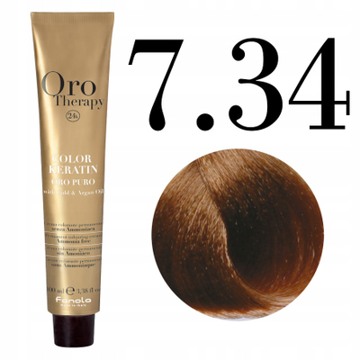 Ngjyrë për flokë Fanola Oro Therapy, 7/34, 100 ml