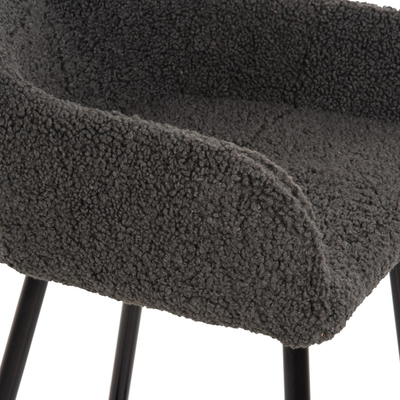Stol mesatar Strike 50x50x94,5Hcm (HM8592.01), gri/ zezë