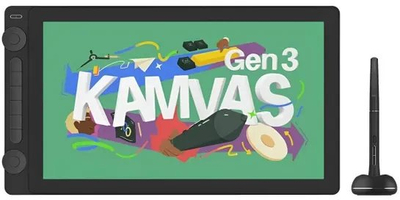 Tablet grafik HUION Kamvas 16 Gen 3, 15.8" 2.5K QHD, ekran me prekje, i zi