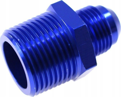 Përshtatës TurboWorks AN8 3/4 NPT, alumin, për vaj ujë karburant, blu