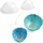 Set artizanati Djeco Do It Yourself Sea Paper Bowls, 2 tasa letre, mosha 7-12 vjeç, blu
