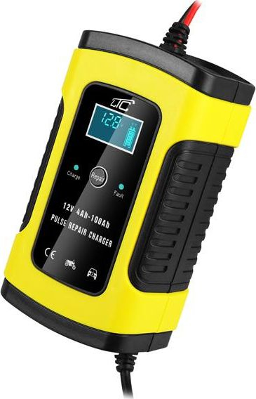 Karikues baterie LTC me ekran LCD, 12V 6A, për makina dhe motorra