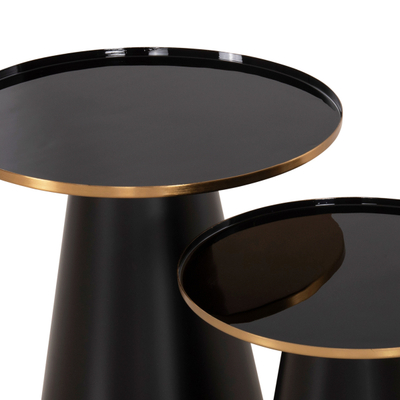 Set Beng 2 tavolina kafe Φ50&Φ40cm (HM9920), zezë