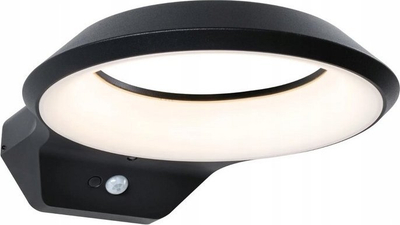 Llambë muri Paulmann Anela LED, sensor lëvizjeje, 3000K, e zezë