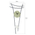 Orë muri metalike (HM4334), gri/ gjelbër/ bardhë