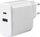 Karikues muri Vivanco 65W, GaN, 2 porta USB, me kabllo USB C, i bardhë