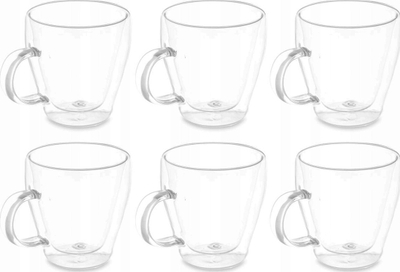 Set filxhanësh Vivalto, 6x270 ml, xham me mure të dyfishta, transparent
