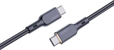 Kabllo Aukey, USB C / USB C, 1.8 m, e zezë