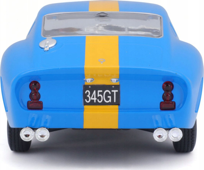Set modelimi makinë Bburago Ferrari 250 GTO, shkalla 1:24, die cast, blu