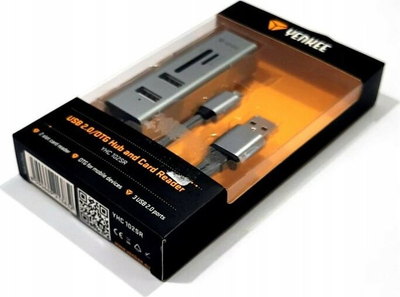 Hub USB Yenkee YHC 103 SR, 3x USB, USB C OTG, argjendtë