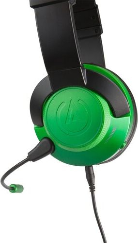 Гејминг слушалки PowerA FUSION, со микрофон, со кабел 3.5 mm, зелено-црни