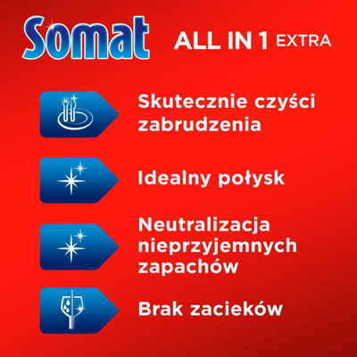 Tableta për lavastovilje Somat All in 1 Extra, 100 copë, 1660 g