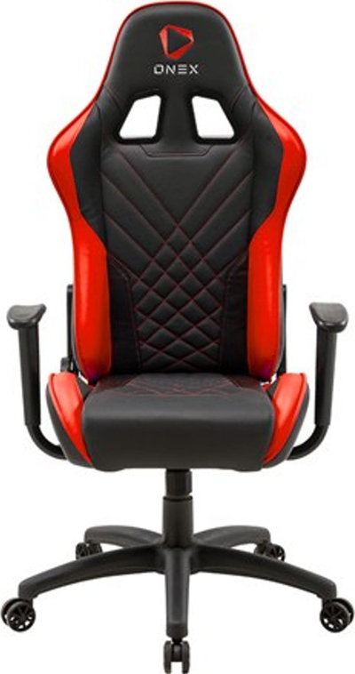 Karrige gaming ONEX GX220 AIR, leatherette, shpinore 90°–135°, e zezë me të kuqe