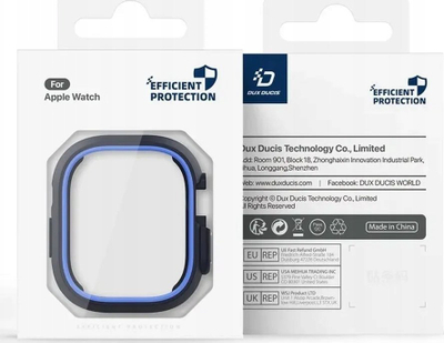 Mbulesë ore DUX DUCIS BAMO për Apple Watch Ultra 49mm, PC me silikon, mbron nga goditjet, blu e errët