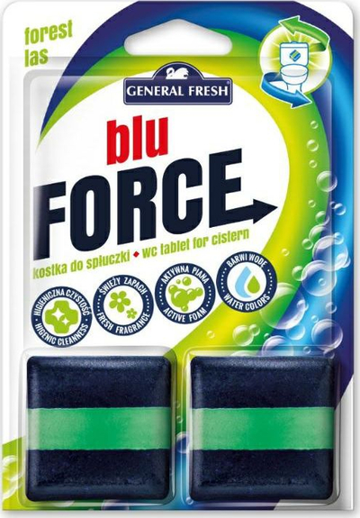 Tabletë WC për depozitë uji General Fresh Blu Force, me erë pylli, 2 copa
