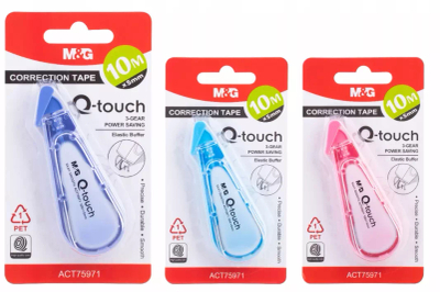 Korrektor me shirit Q-Touch, 10 m, 5 mm, me ngjyra të ndryshme