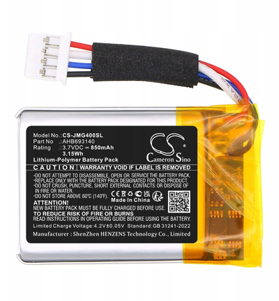 Bateri zëvendsuese Cameron Sino CS-JMG400SL për JBL Go 4, 850mAh, 3.7V, e zezë