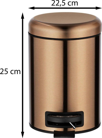 Kosh plehrash me pedale Wenko 50765, 3L, çelik inox, bakër