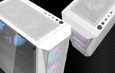 Kasë Darkflash DK352 Mesh ARGB, e bardhë, Midi Tower