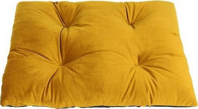 Jastëk kadifeje për qen Soft Velvet, 50x70cm, i trashë, mustard