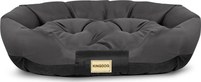 Shtrat oval për qen Prestige, 130 x 105 cm, i zi