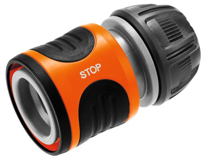 Lidhës uji Gardena Quick Coupling With Stop 18213-29, 1/2"-5/8", portokalli