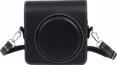 Etui për aparat LoveInstant për Fujifilm Instax Square SQ40, lëkurë eko, me rrip, e zezë