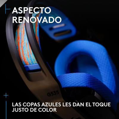 Kufje gaming Logitech G535, wireless, me mikrofon, zi e blu