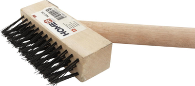 Furçë metalike për pllaka HomeIt 91155, dorzë 140 cm, kokë 13×3.5×4 cm, ngjyrë natyrale