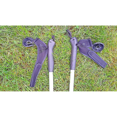Shkopinj trekking Best Sporting, alumin, rregullueshëm 84-140 cm, argjendtë