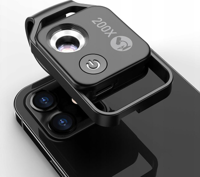 Mikroskop digjital për telefon Apexel APL-MS002, 200x zmadhim, LED, i zi