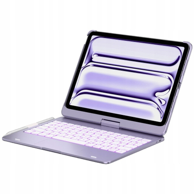 Këllëf me tastierë Typecase Flexbook Touch për iPad Pro 11", M4 M5, me ndriçim, vjollcë