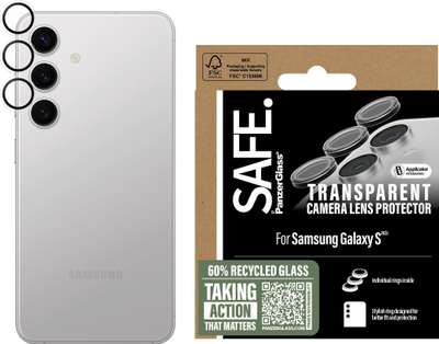 Mbrojtës kamere SAFE by PanzerGlass, për Samsung Galaxy S25, unaza transparente