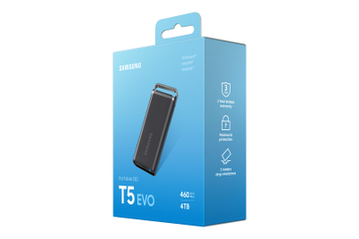SSD portabël Samsung T5 EVO MU-PH4T0S, 4TB, USB 3.2 Gen 1, i zi